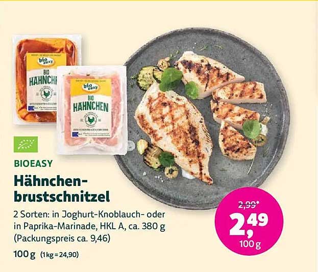 BioEasy Hähnchen-brustschnitzel
