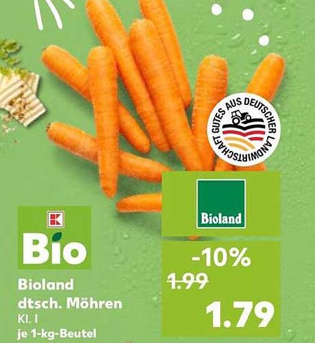 Bioland dt.sch. Möhren Kl. I je 1-kg-Beutel