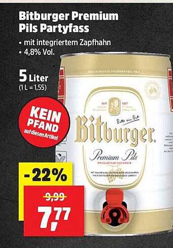 Bitburger Premium Pils Partyfass
