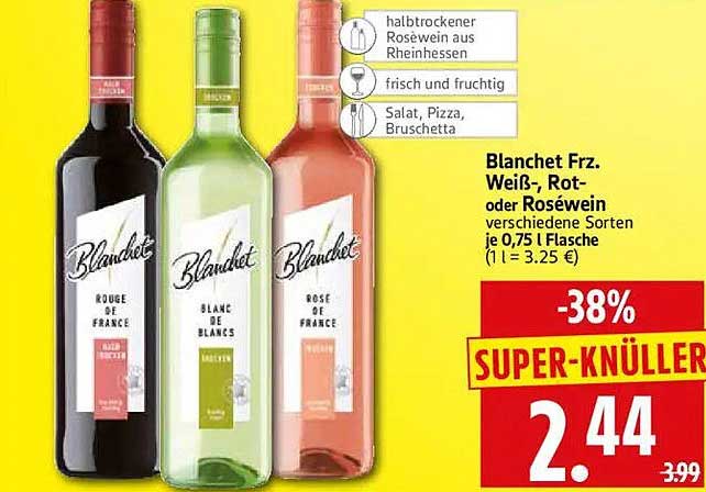 Blanchet Frz. Weiß-, Rot- oder Roséwein