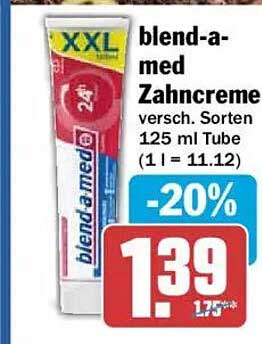 blend-a-med Zahncreme versch. Sorten 125 ml Tube (1 l = 11.12)