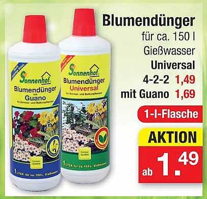 Blumendünger Universal 4-2-2 mit Guano