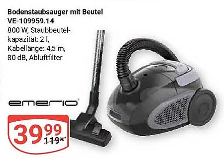 Bodenstaubsauger mit Beutel VE-109959.14