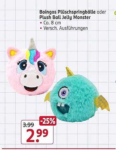 Boingos Plüschspringbälle oder Plush Ball Jelly Monster