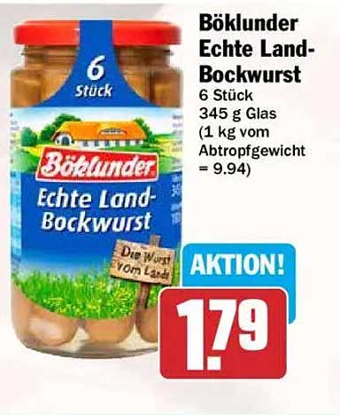 Böklunder Echte Land-Bockwurst