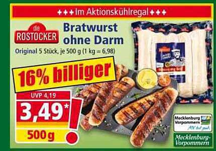Bratwurst ohne Darm