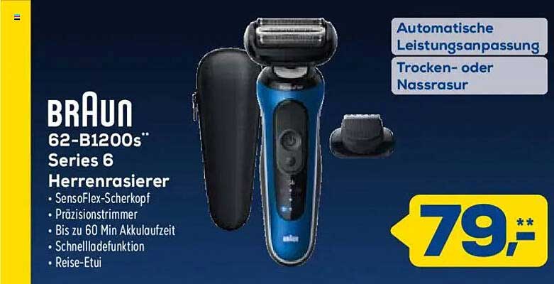 BRAUN 62-B1200s Series 6 Herrenrasierer