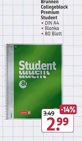 Brunnen Collegeblock Premium Student