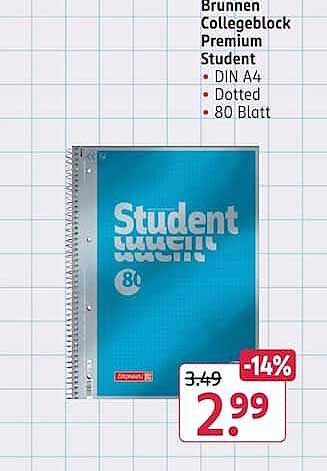 Brunnen Collegeblock Premium Student