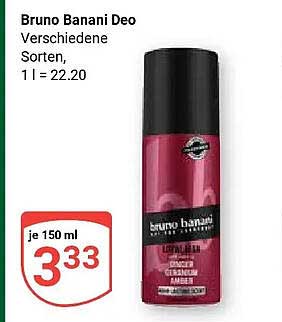 Bruno Banani Deo Verschiedene Sorten, 1 l = 22.20