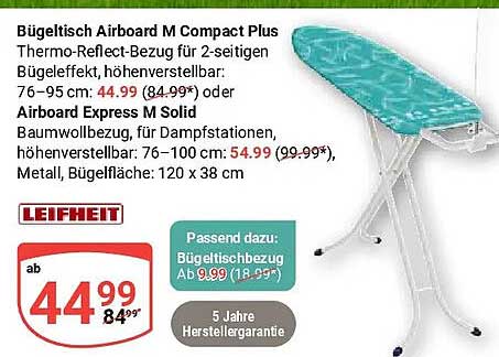 Bügeltisch Airboard M Compact Plus