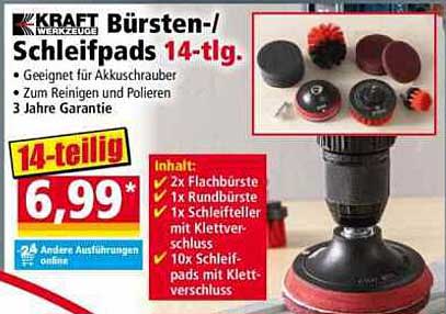 Bürsten-/Schleifpads 14-tlg.