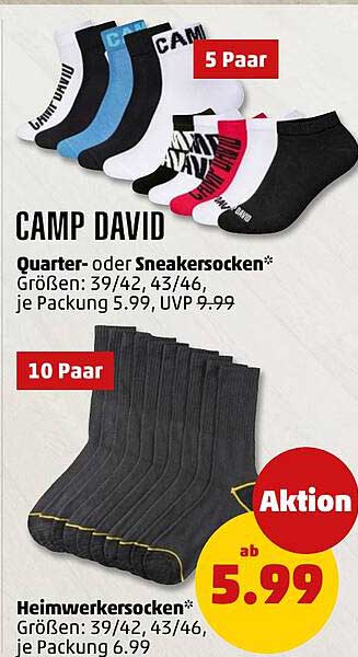 CAMP DAVID Quarter- oder Sneakersocken*