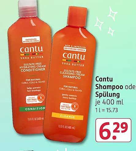 Cantu Shampoo oder Spülung je 400 ml