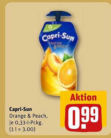 Capri-Sun Orange & Peach, je 0,33-l-Pckg. (1 l = 3.00)
