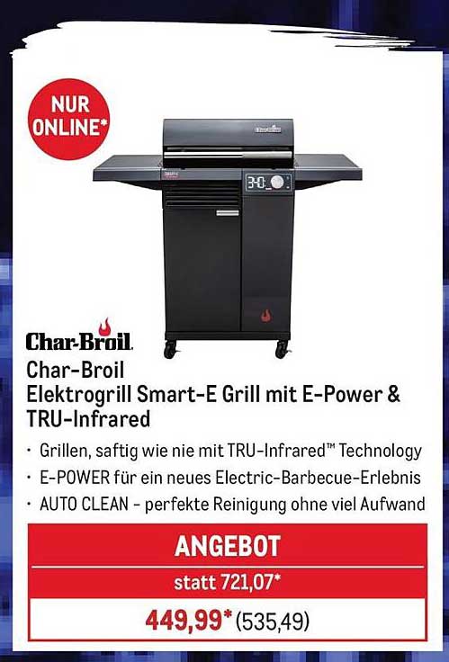 Char-Broil Elektrogrill Smart-E Grill mit E-Power & TRU-Infrared