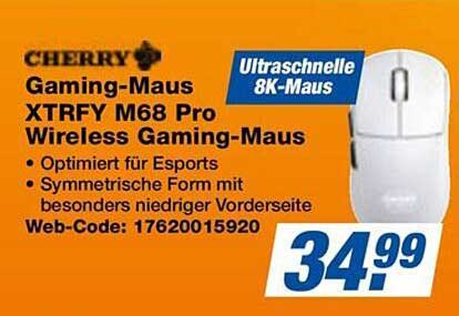 CHERRY Gaming-Maus XTRFY M68 Pro Wireless Gaming-Maus