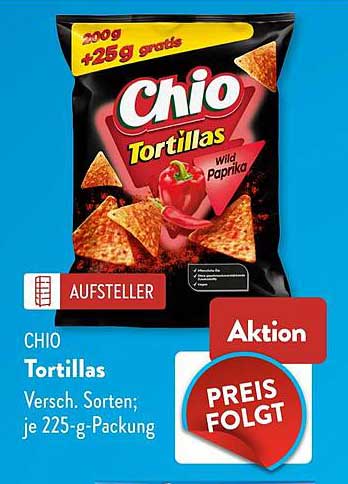 CHIO Tortillas Versch. Sorten; je 225-g-Packung