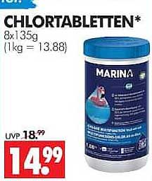 CHLORTABLETTEN* 8x135g (1kg = 13.88)