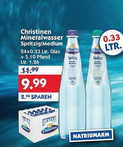 Christinen Mineralwasser Spritzig/Medium