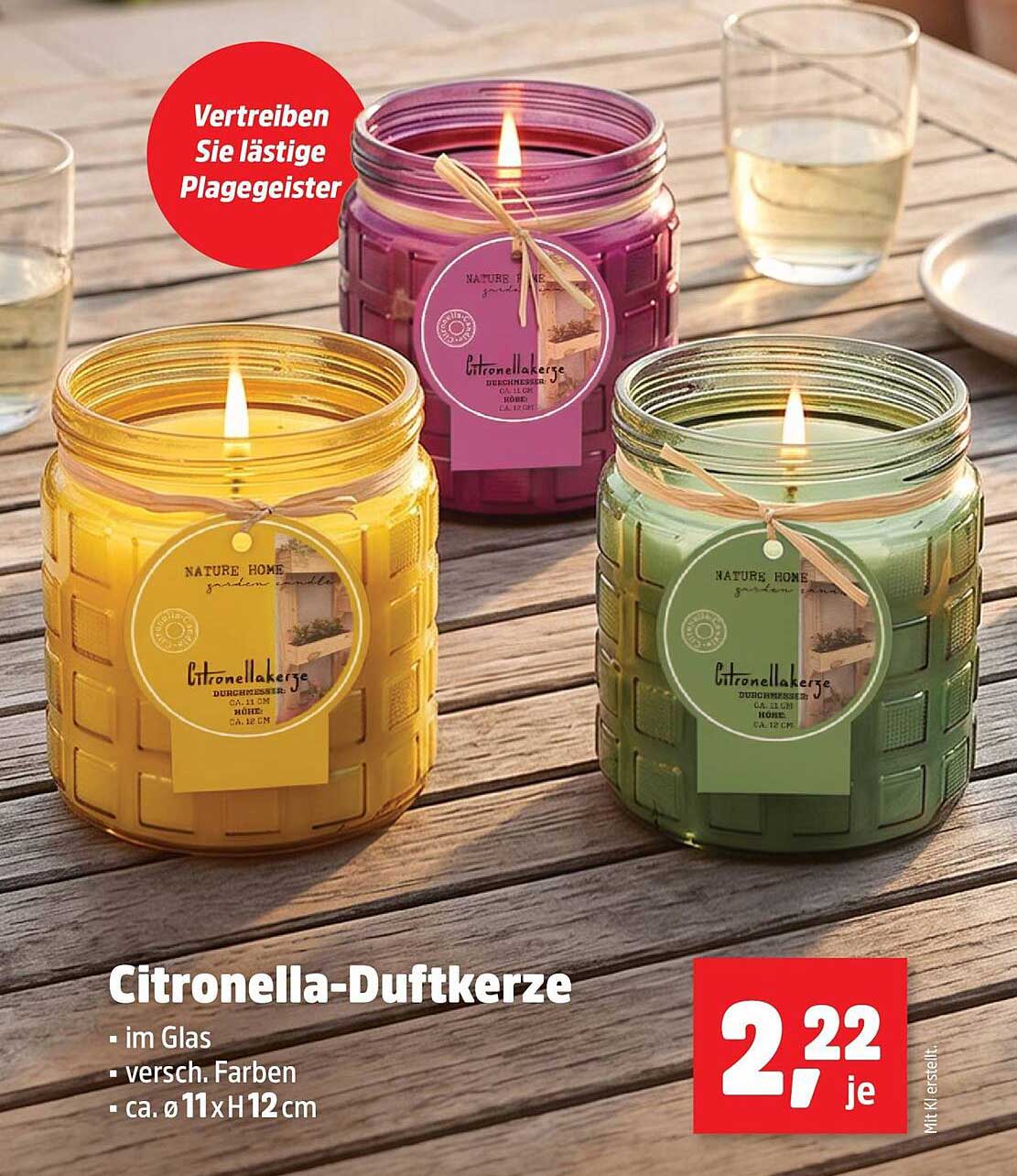 Citronella-Duftkerze