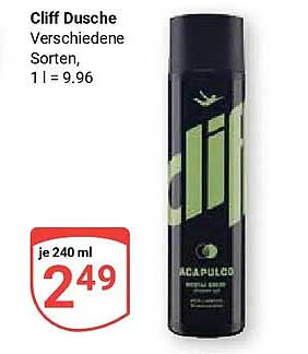 Cliff Dusche Verschiedene Sorten, 1 l = 9.96