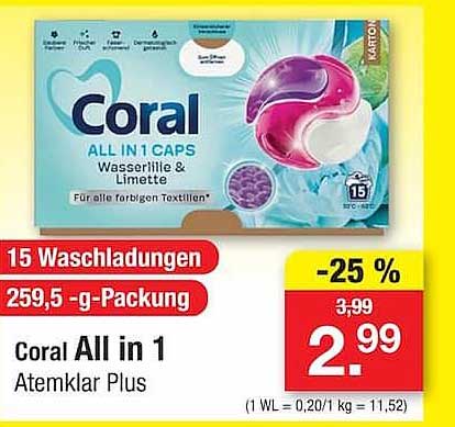 Coral All in 1 Atemklar Plus
