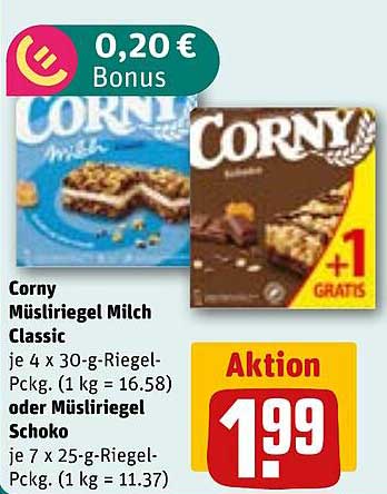 Corny Müsli- oder Müsliriegel Schoko