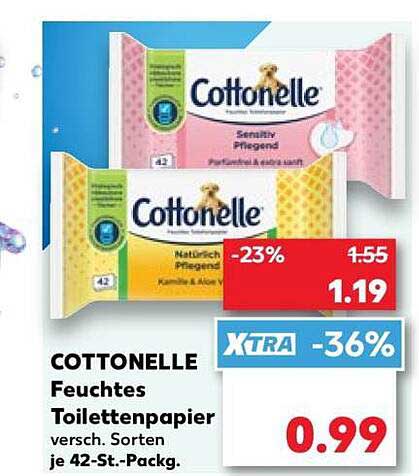 COTTONELLE Feuchtes Toilettenpapier versch. Sorten je 42-St.-Packg.