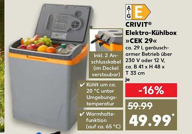 CRIVIT Elektro-Kühlbox »CEK 29«
