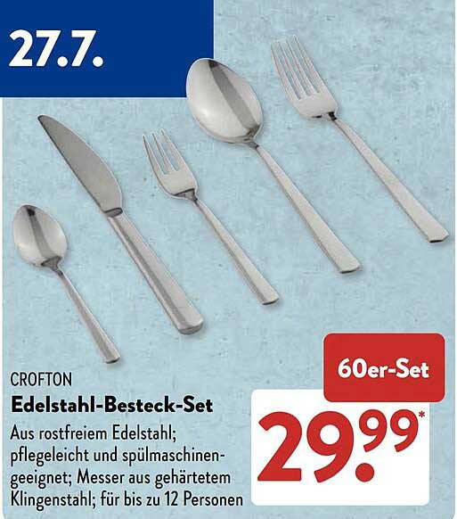 CROFTON Edelstahl-Besteck-Set