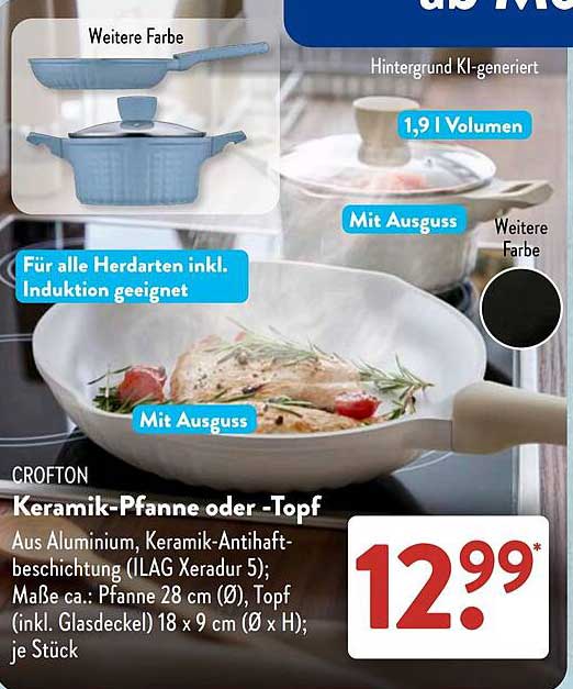 CROFTON Keramik-Pfanne oder -Topf