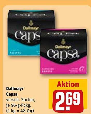 Dallmayr Capsa versch. Sorten, je 56-g-Packg. (1 kg = 48.04)