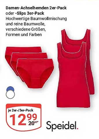 Damen-Achselhemden 2er-Pack oder -Slips 3er-Pack