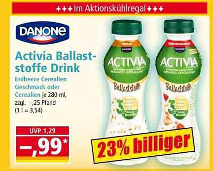 Danone Activia Ballaststoffe Drink