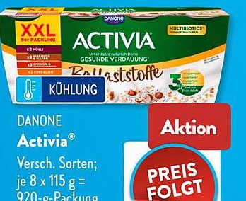 DANONE Activia Versch. Sorten; je 8 x 115 g = 920-g-Packung