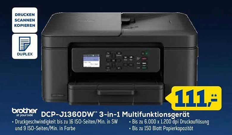 DCP-J1360DW* 3-in-1 Multifunktionsgerät