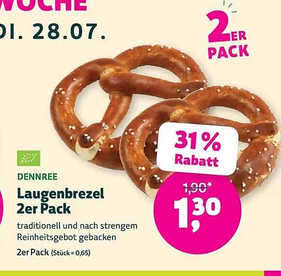 DENNREE Laugenbrezel 2er Pack