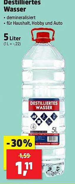 Destilliertes Wasser