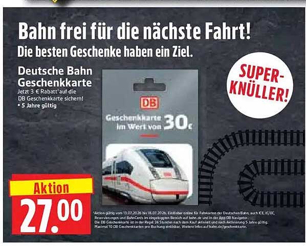 Deutsche Bahn Geschenkkarte