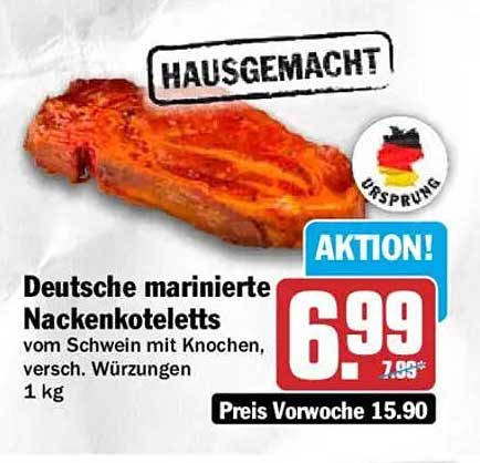 Deutsche marinierte Nackenkoteletts