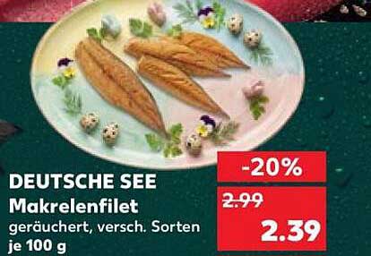 DEUTSCHE SEE Makrelenfilet geräuchert, versch. Sorten je 100 g