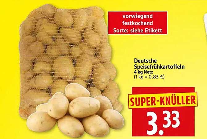 Deutsche Speisefrühkartoffeln 4 kg Netz