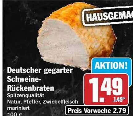 Deutscher gegarter Schweine-Rückenbraten