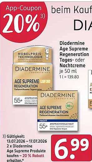Diadermine Age Supreme Regeneration Tages- oder Nachtcreme je 50 ml