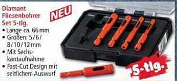Diamant Fliesenbohrer Set 5-tlg.