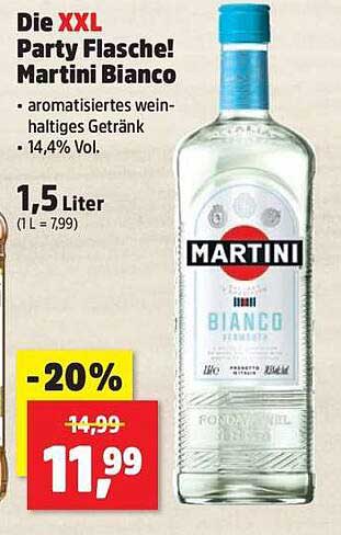 Die XXL Party Flasche! Martini Bianco