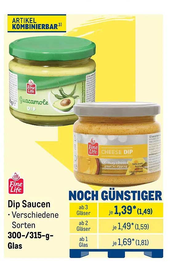 Dip Saucen • Verschiedene Sorten • 300-/315-g-Glas