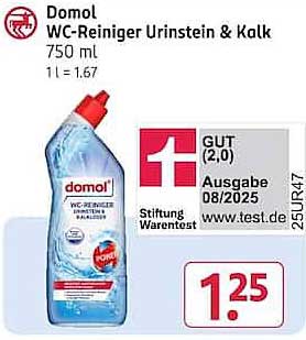 Domol WC-Reiniger Urinstein & Kalk 750 ml 1 l = 1,67