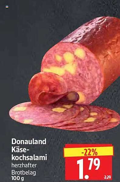 Donaualand Käse-kochsalami herzhaft er Brotbelag 100 g